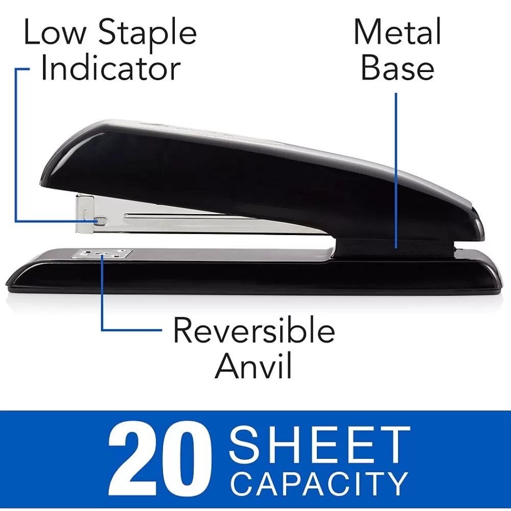 Swingline Staplers<Desktop Stapler, 20-Sheet Capacity, Black (S7064601G)