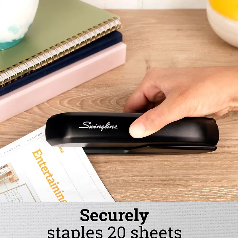 Swingline Staplers<Eco Friendly Desktop Stapler, 15-Sheet Capacity, Black (54501)