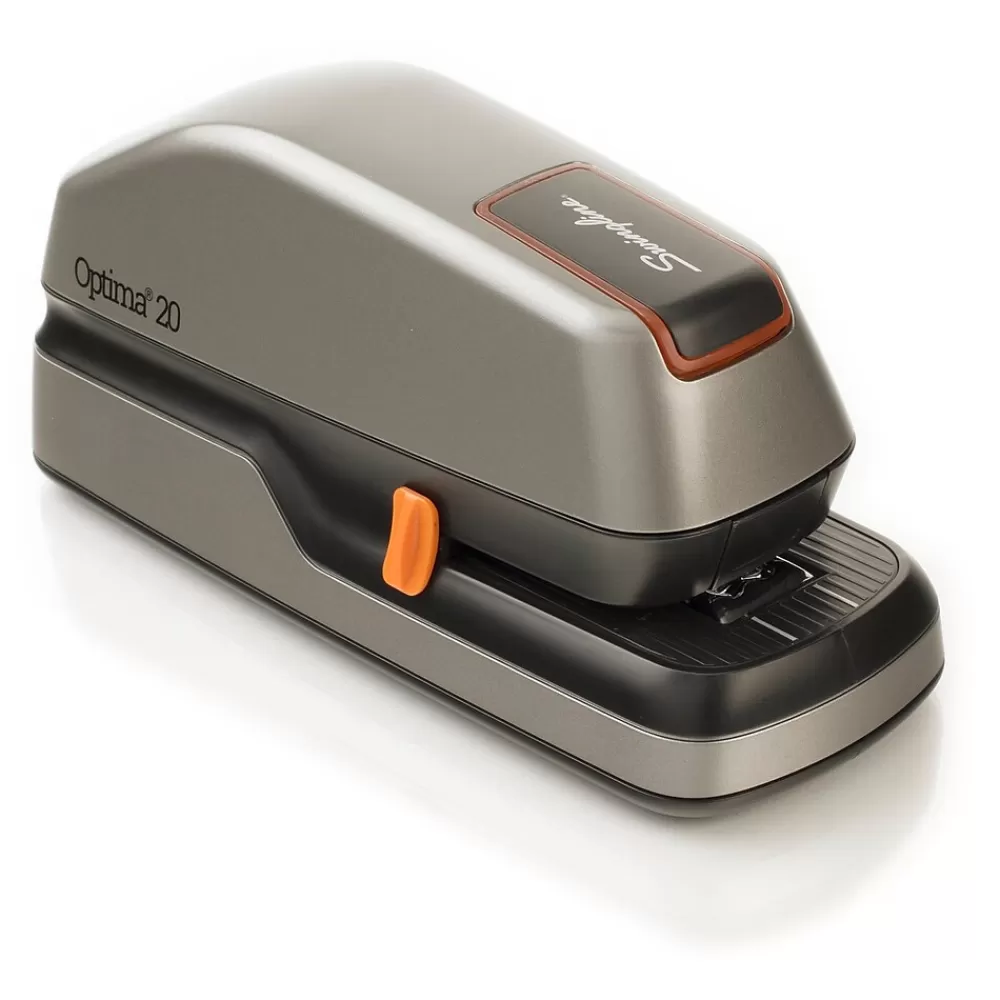 Swingline Staplers<Optima 20 Electric Desktop Stapler, 20-Sheet Capacity, Gray/Silver (48208)