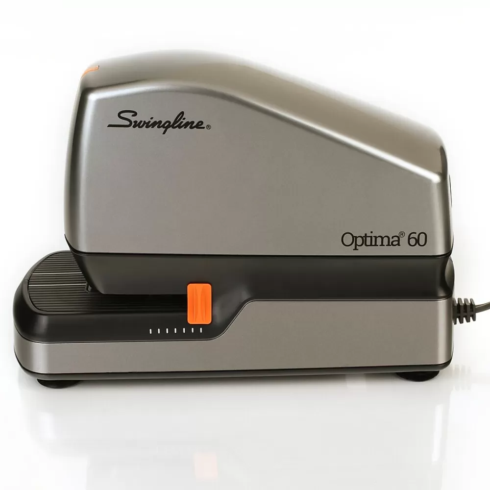 Swingline Staplers<Optima 60 Electric Desktop Stapler, 60-Sheet Capacity, Staples Included, Gray/Silver (48210)