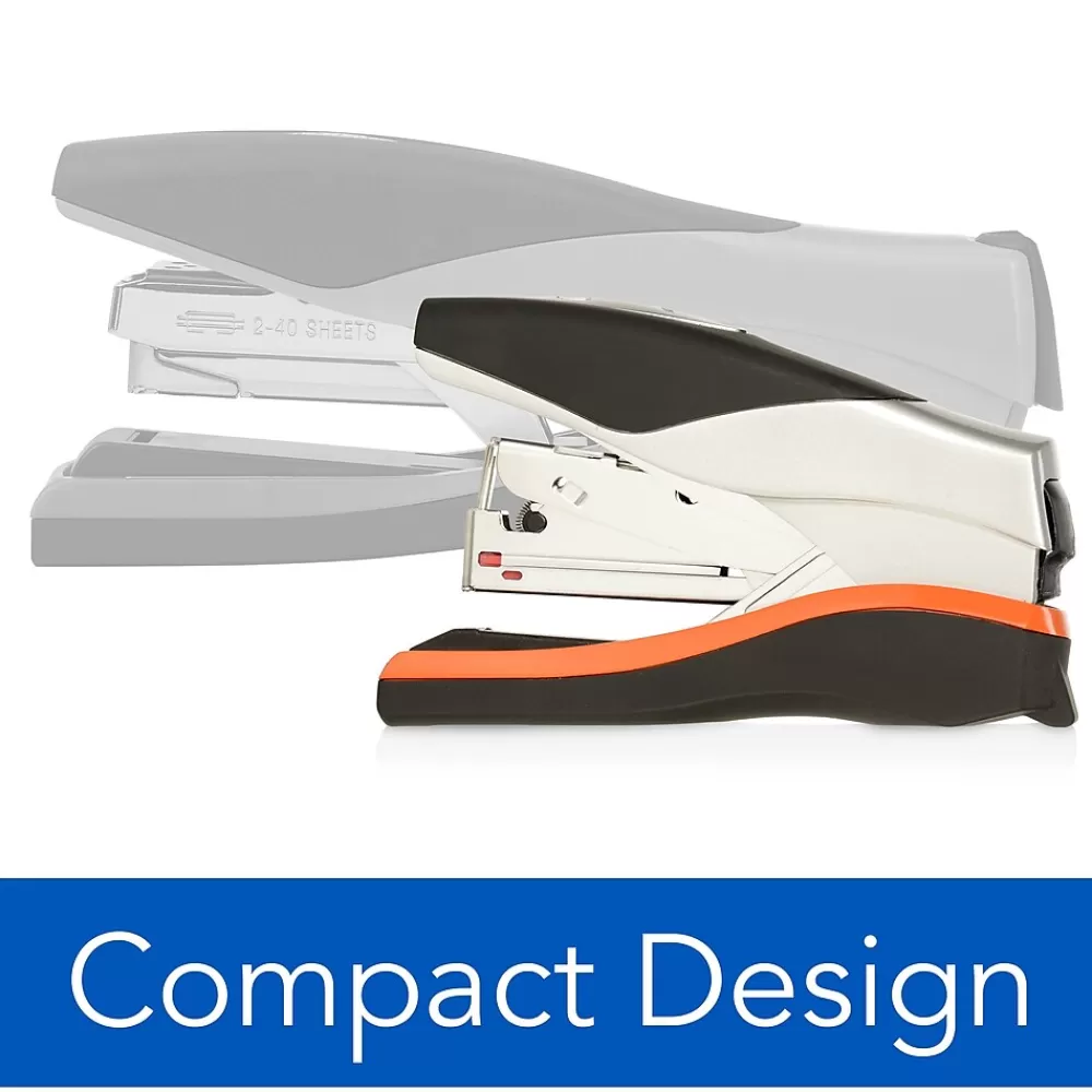 Swingline Staplers<® Optima® Compact Low Force Stapler, 40 Sheet Capacity, Black/Silver (87842)
