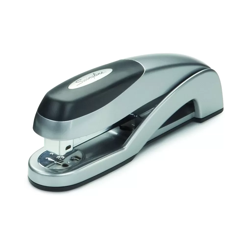 Swingline Staplers<® Optima® Desk Stapler, 25 Sheet Capacity, Silver (87801)