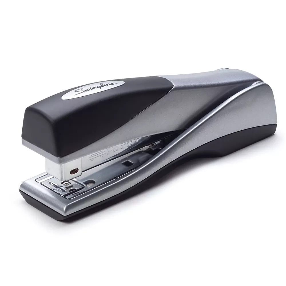 Swingline Staplers<® Optima® Handheld Grip Stapler, 25 Sheet Capacity, Silver (87811)