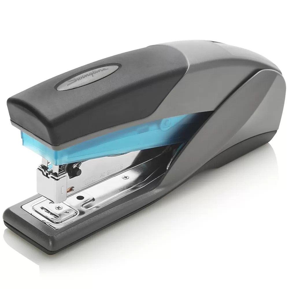 Swingline Staplers<Optima Stapler, 25 Sheet Capacity, Blue/Gray (66404)