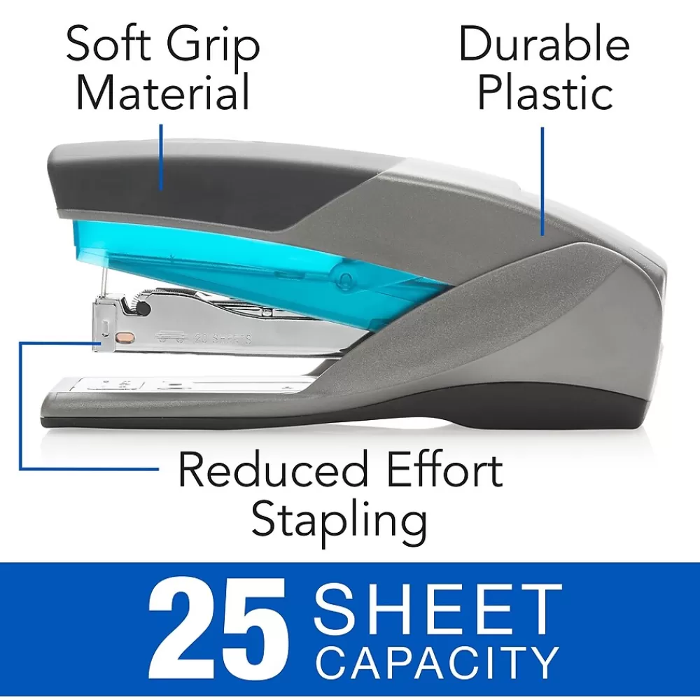 Swingline Staplers<Optima Stapler, 25 Sheet Capacity, Blue/Gray (66404)