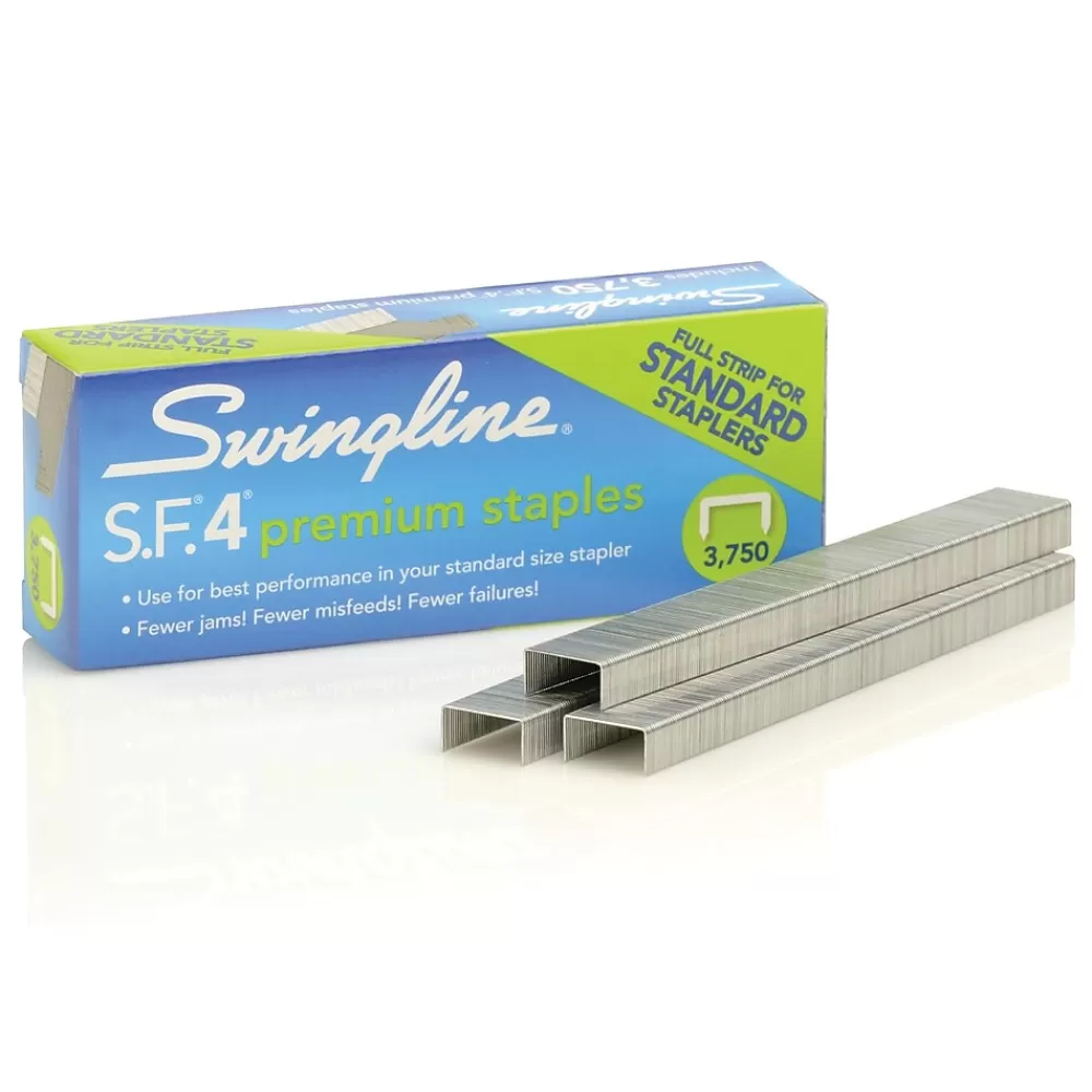 Swingline Staples<S.F. 4 Premium Staples, 1/4" Length, 210/Per Strip, 3750/Box (35452)