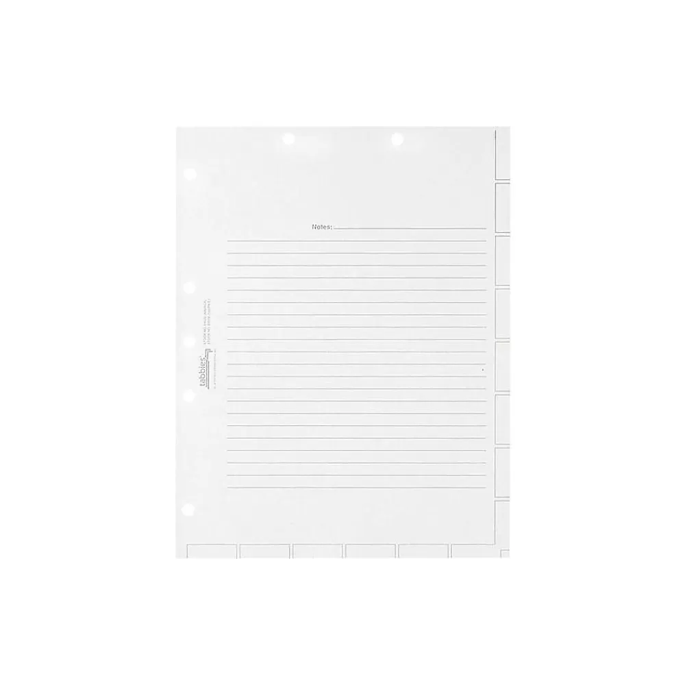 Tabbies Dividers<Medical Chart Index Blank Tab Dividers, 7-Hole Punched, White, 400/Box (TAB54520)