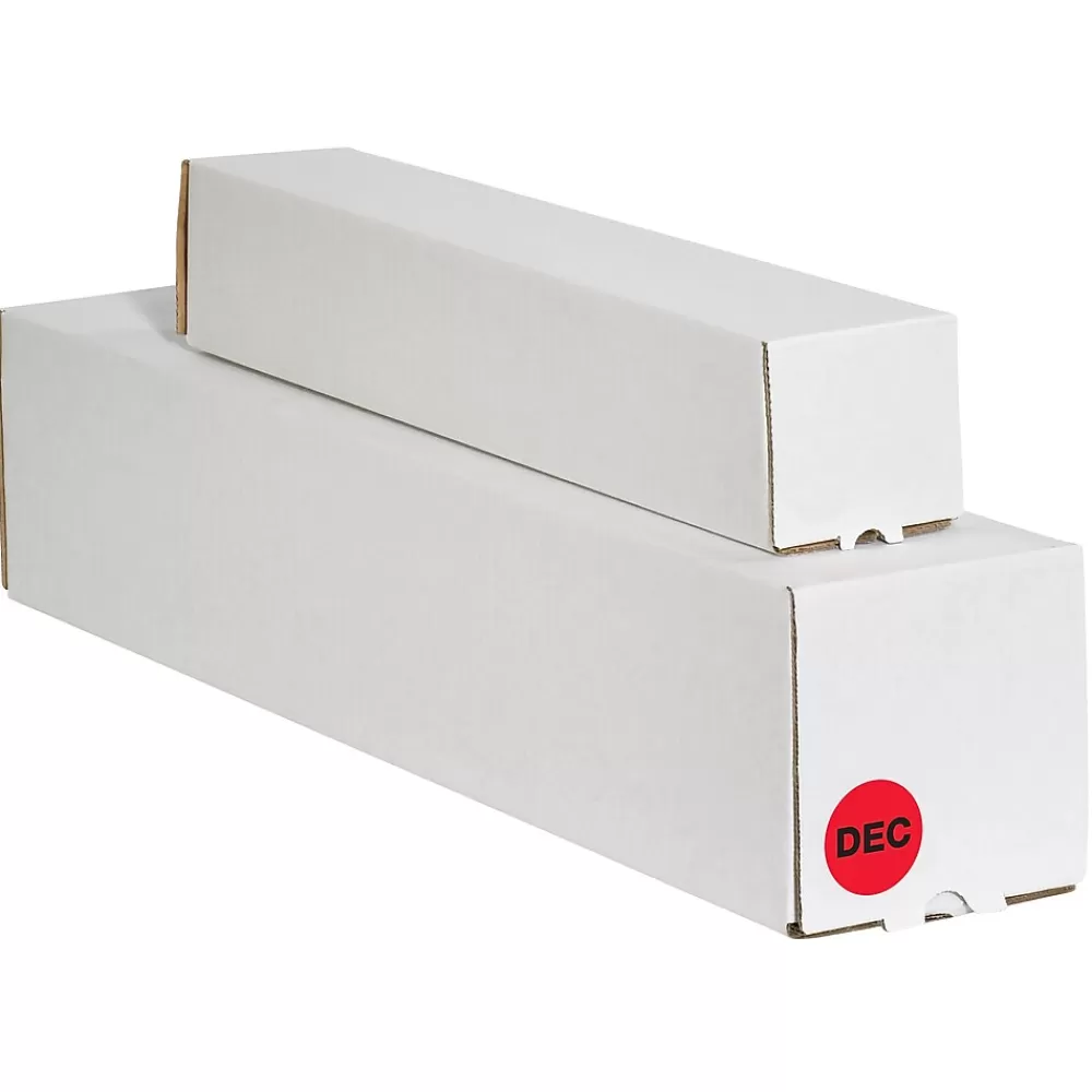 Tape Logic Labels<1" Circle "DEC" Month of the Year Labels, Fluorescent Red, 500/Roll