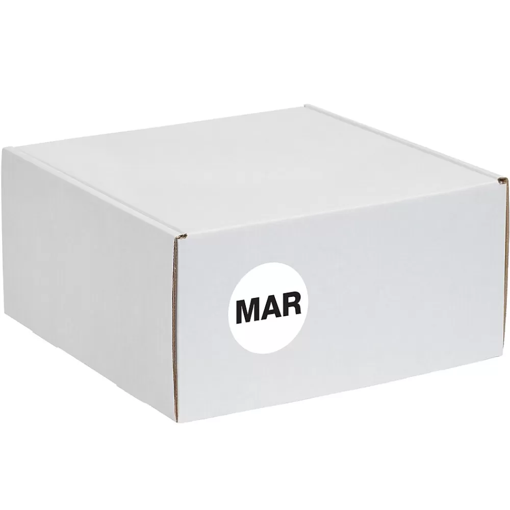 Tape Logic Labels<1" Circle "MAR" Month of the Year Labels, White, 500/Roll