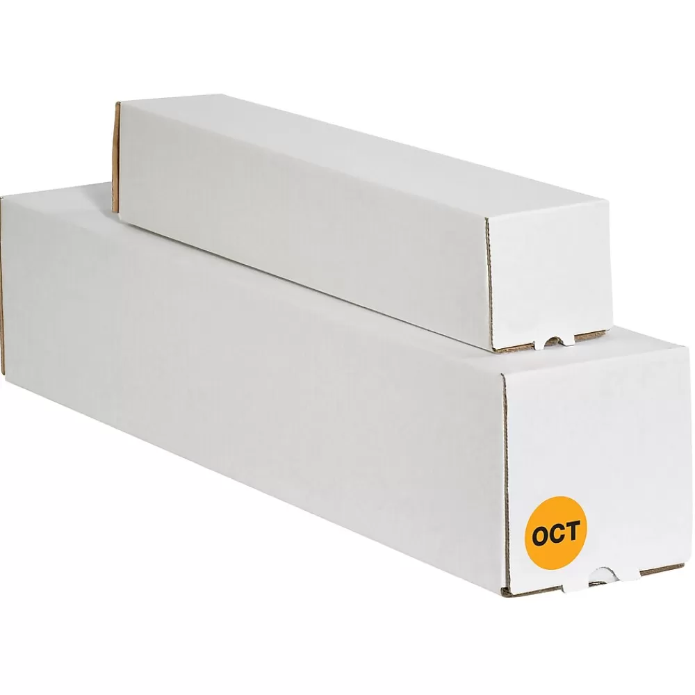 Tape Logic Labels<2" Circle "OCT" Months of the Year Label, Fluorescent Orange, 500/Roll