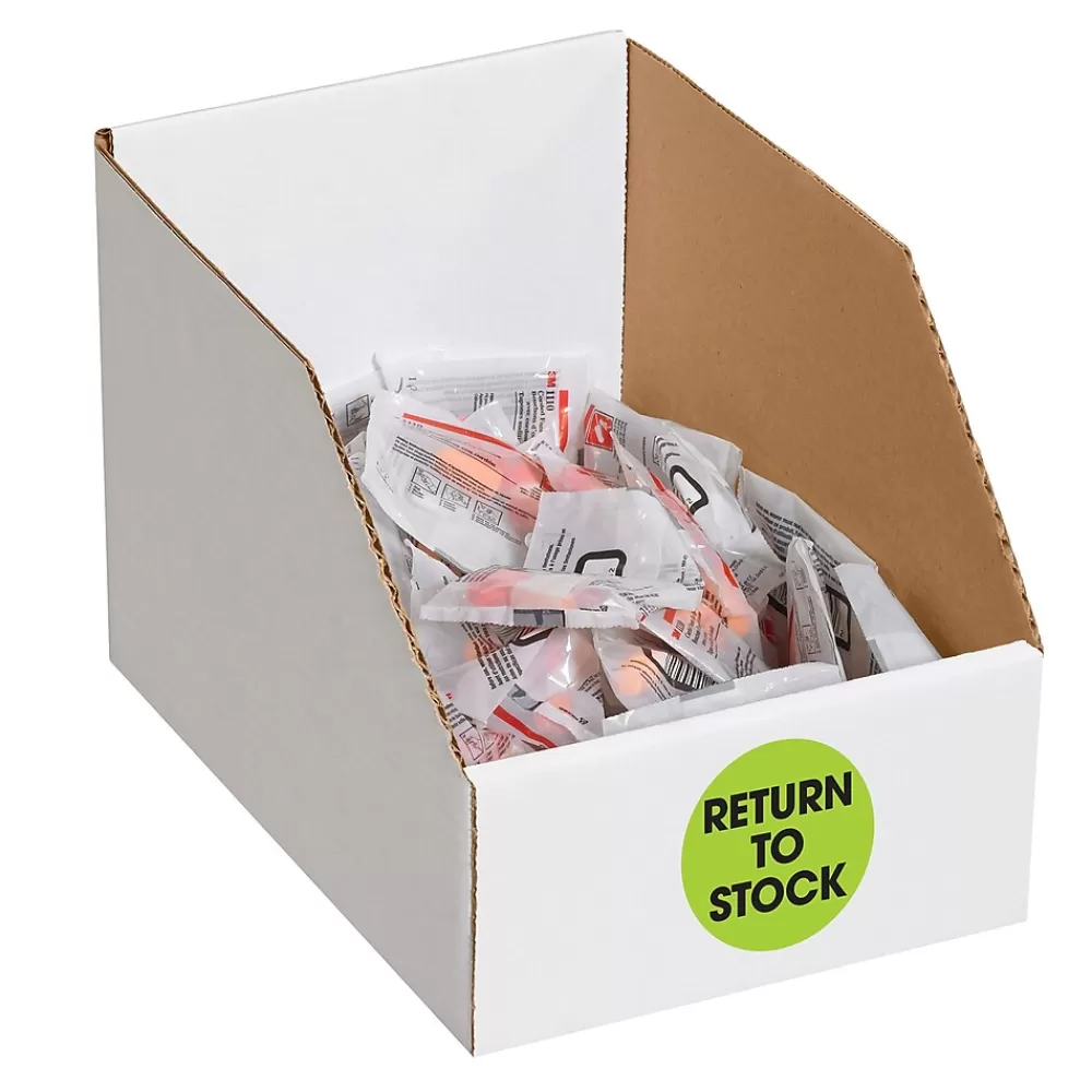 Tape Logic Labels<2" Circle "Return To Stock" Label, Fluorescent Green, 500/Roll