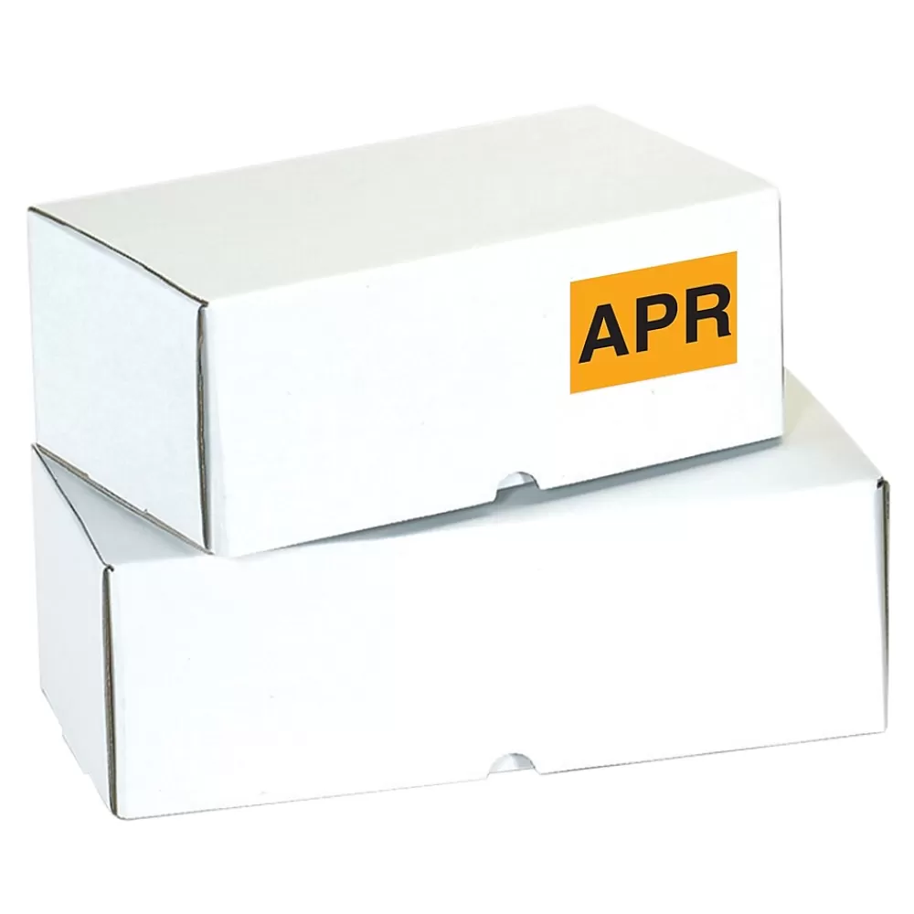 Tape Logic Labels<3" x 2" Rectangle "APR" Months of the Year Label, Fluorescent Orange, 500/Roll
