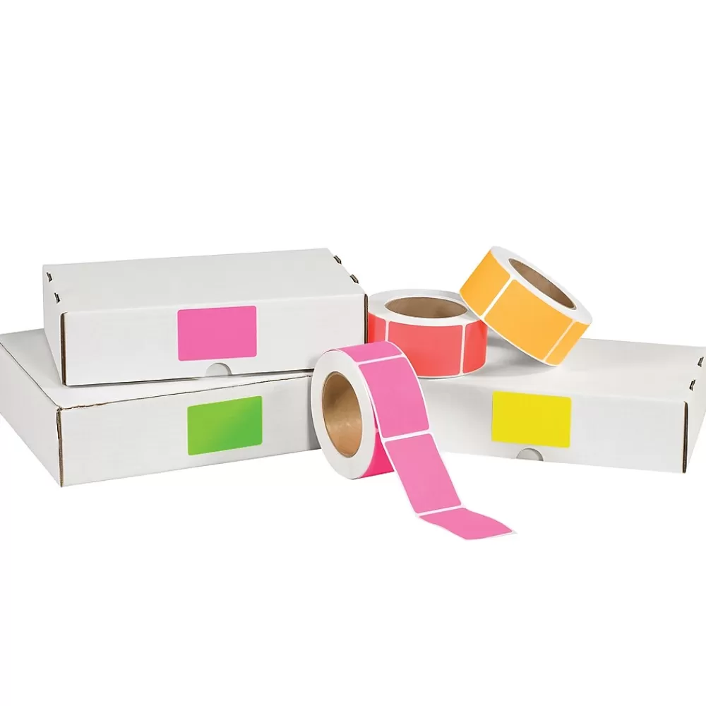 Tape Logic Labels<2" x 4" Rectangle Fluorescent Inventory Label, 5000/Pack