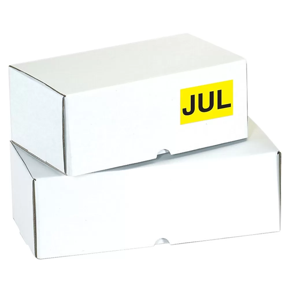 Tape Logic Labels<3" x 2" Rectangle "JUL" Months of the Year Label, Fluorescent Yellow, 500/Roll