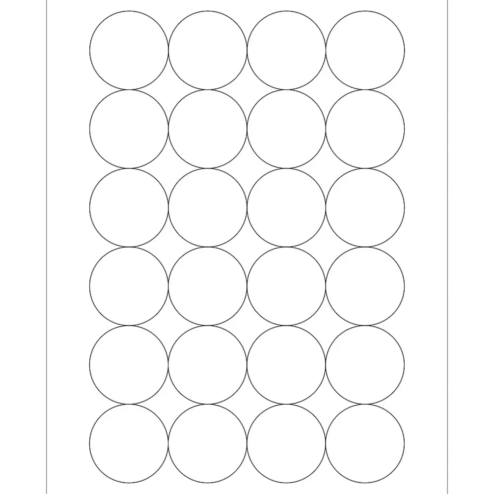 Tape Logic Labels<® Circle Laser Labels, 1 2/3", White, 2400/Case (LL149)