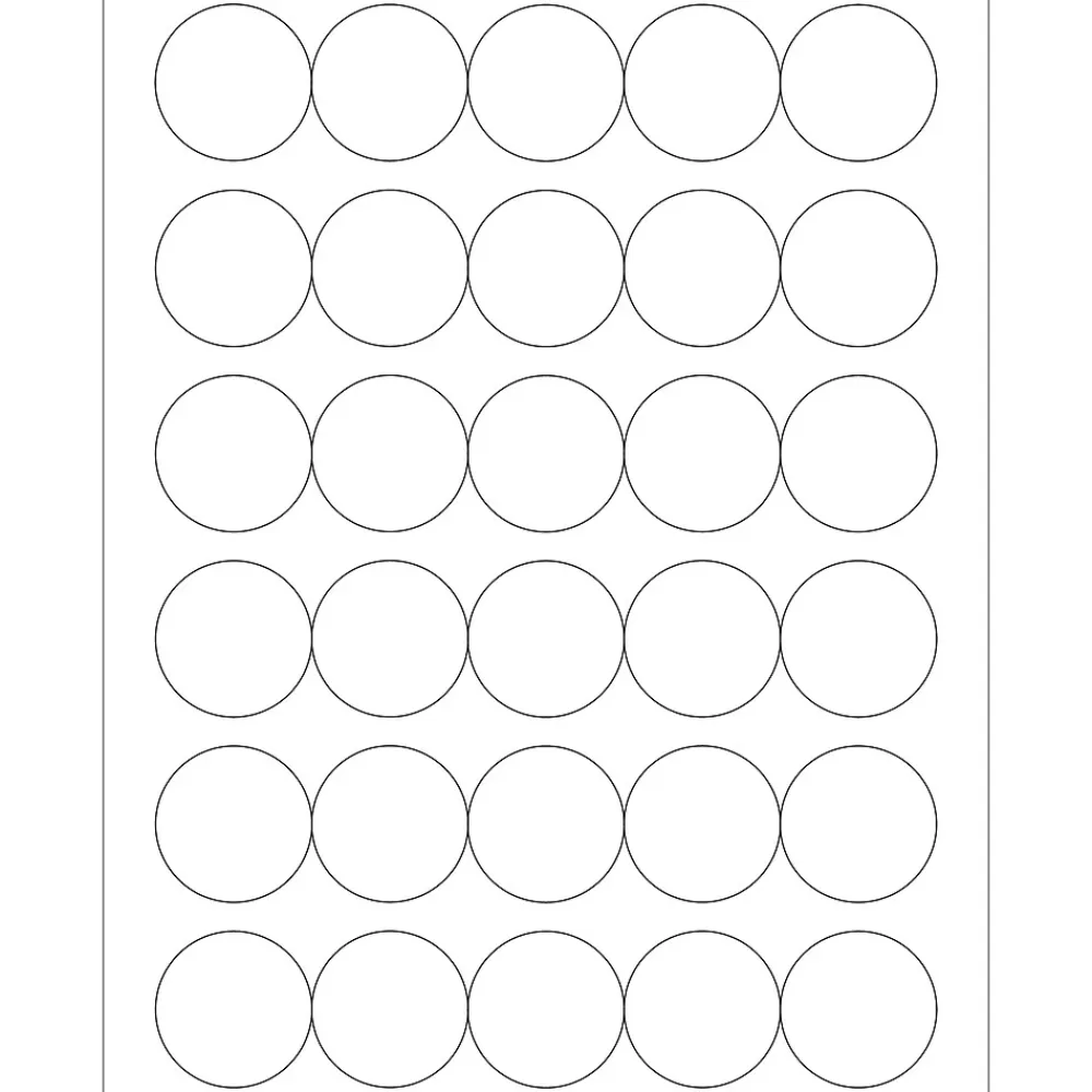 Tape Logic Labels<® Circle Laser Labels, 1 1/2", White, 3000/Case (LL143)