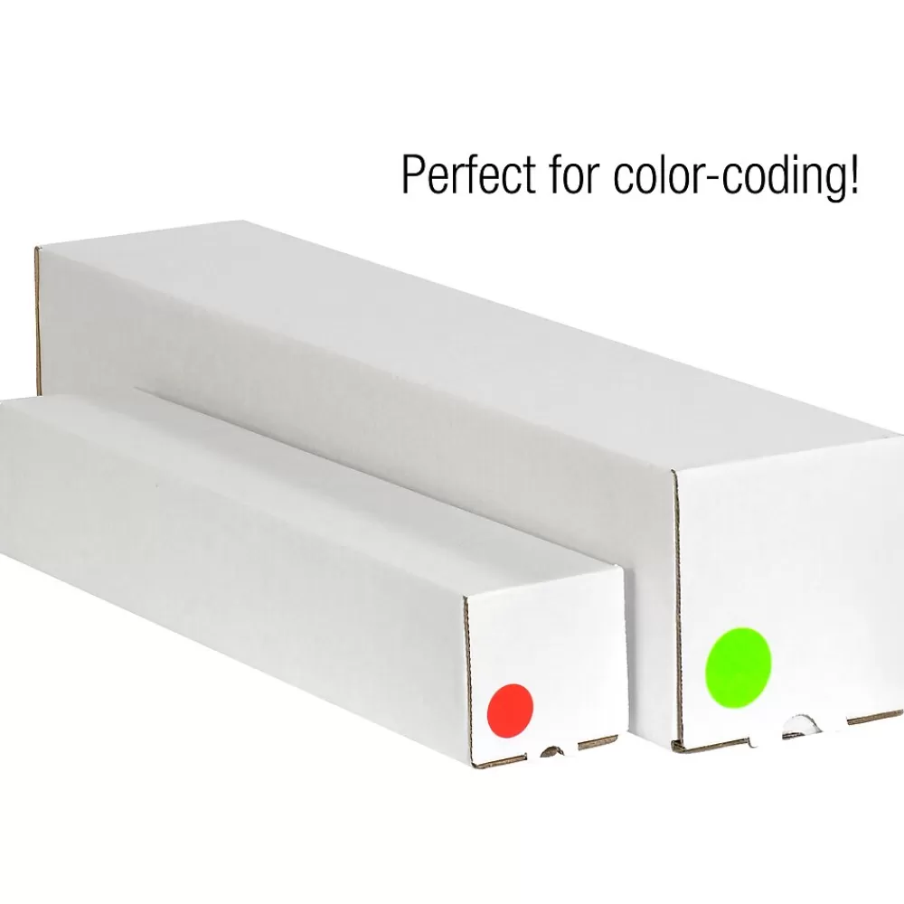 Tape Logic Labels<Inventory Circle Labels, 3/4", Fluorescent Green, 500/Roll (DL610J)