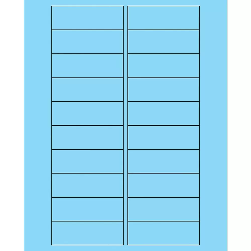 Tape Logic Labels<Rectangle Laser Labels, 3" x 1", Pastel Blue, 2000/Case (LL174BE)
