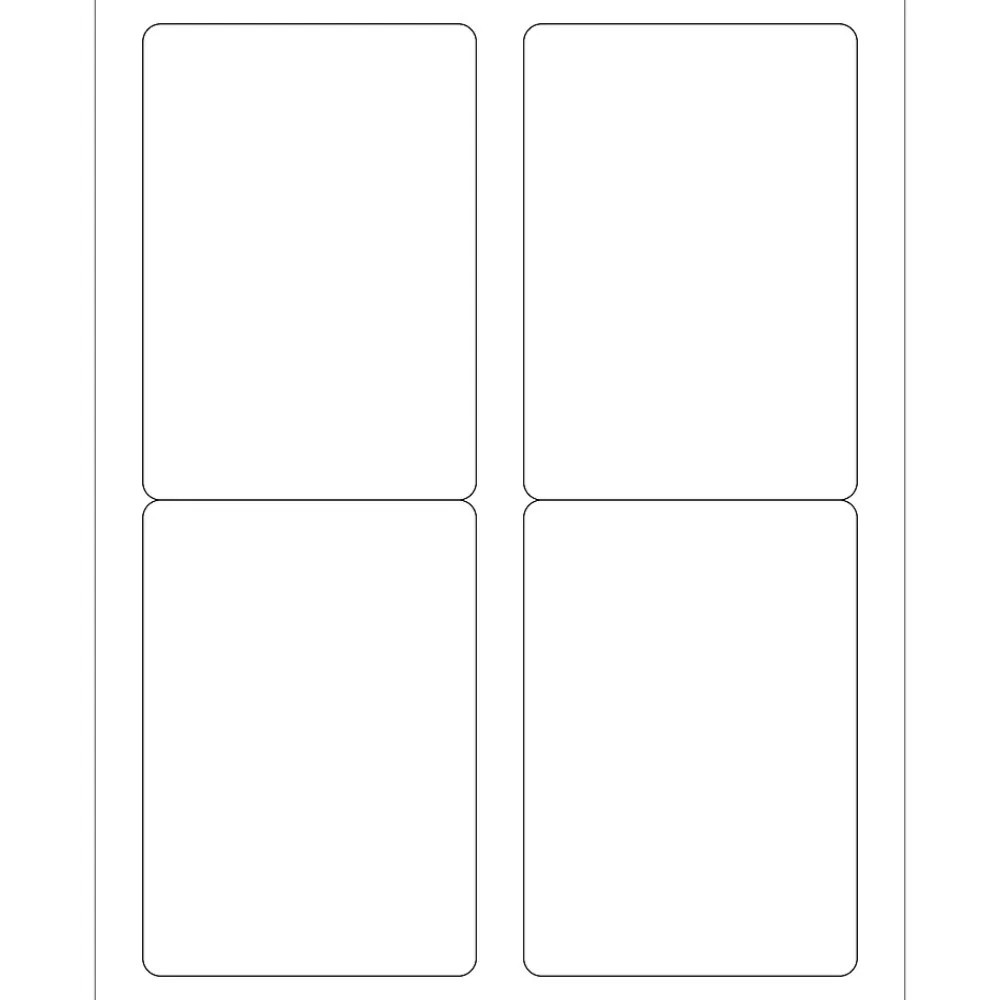 Tape Logic Labels<Rectangular Laser Labels, 3 1/2" x 5", Glossy White, 400/Case (LL209)