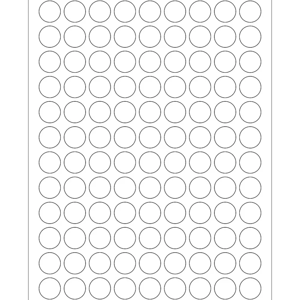 Tape Logic Labels<® Removable Circle Laser Labels, 3/4", White, 10800/Case (LL294)