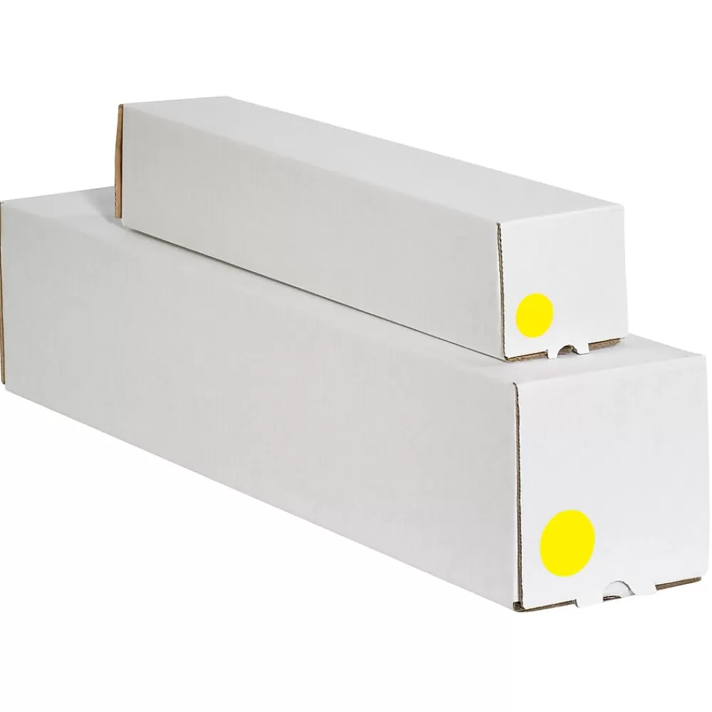 Tape Logic Labels<Removable Labels, 2" Circle, Fluorescent Yellow, 500 /Roll (DL1390FY)