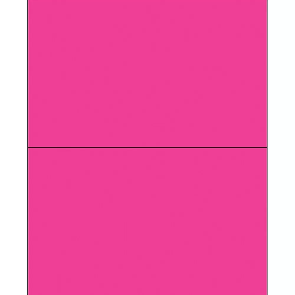Tape Logic Labels<® Removable Rectangle Laser Labels, 8 1/2" x 5 1/2", Fluorescent Pink, 200/Case (LL415PK)