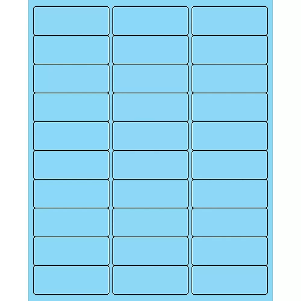 Tape Logic Labels<® Removable Rectangle Laser Labels, 2 5/8" x 1", Pastel Blue, 3000/Case (LL405BE)