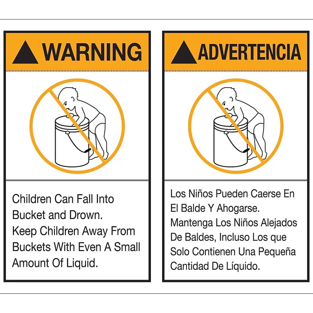 Tape Logic Labels<™ Warning/Advertencia Regulated Label, 5" x 6", 500/Roll