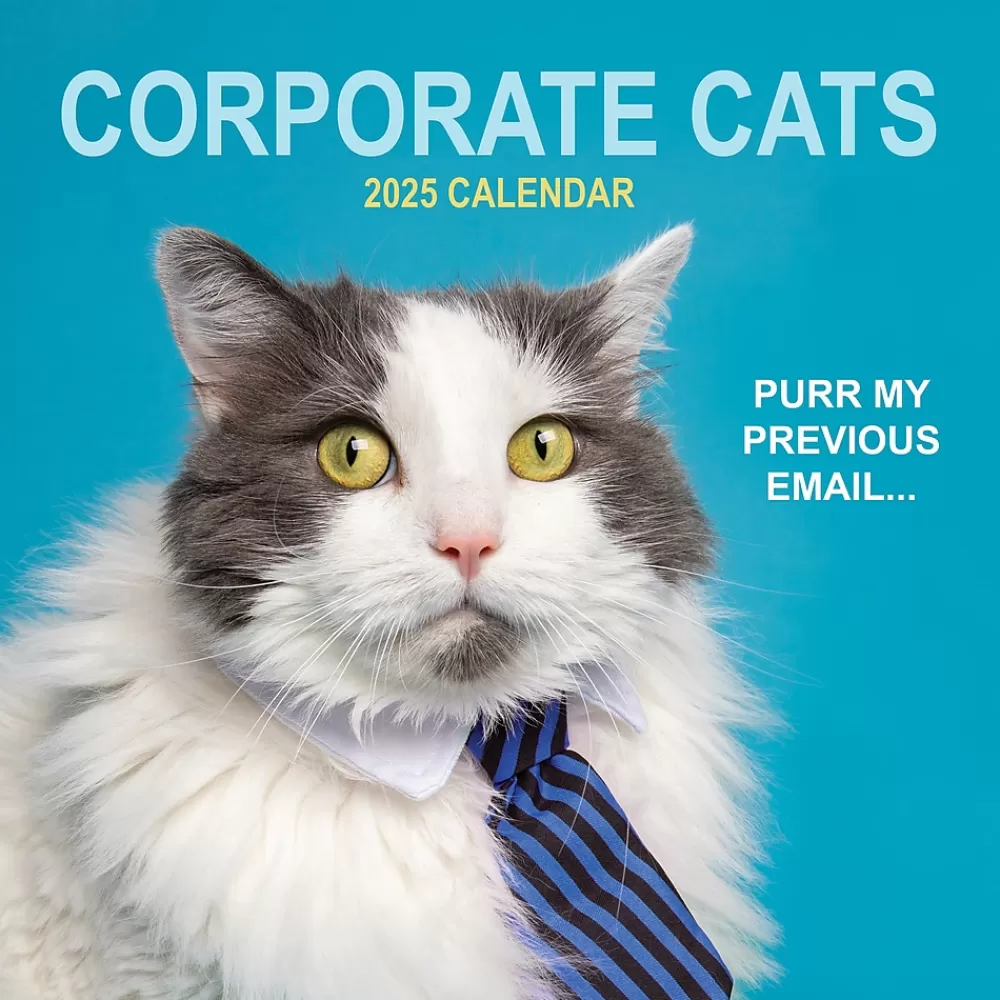 TF Publishing 2025 Calendars<2025 12" x 12" Corporate Cats Wall Calendar (25-1005)
