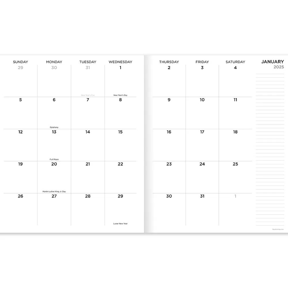 TF Publishing 2025 Planners<2025 9" x 11" Monthly Planner, Paperboard Cover, Color Swoops (25-4702)