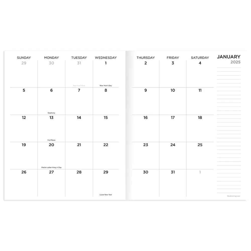 TF Publishing 2025 Planners<2025 6.5" x 8" Monthly Planner, Paperboard Cover, Floating Blue (25-4208)