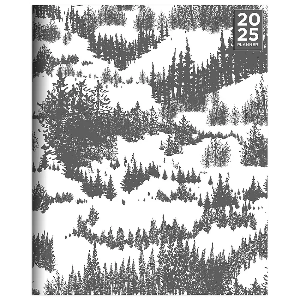 TF Publishing 2025 Planners<2025 6.5" x 8" Monthly Planner, Paperboard Cover, Grey Forest (25-4212)