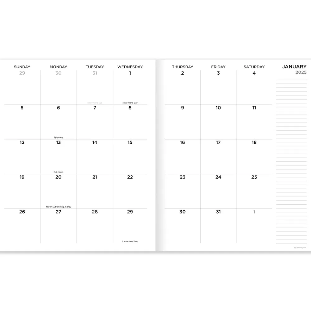 TF Publishing 2025 Planners<2025 9" x 11" Monthly Planner, Paperboard Cover, Impressed Flowers (25-4708)