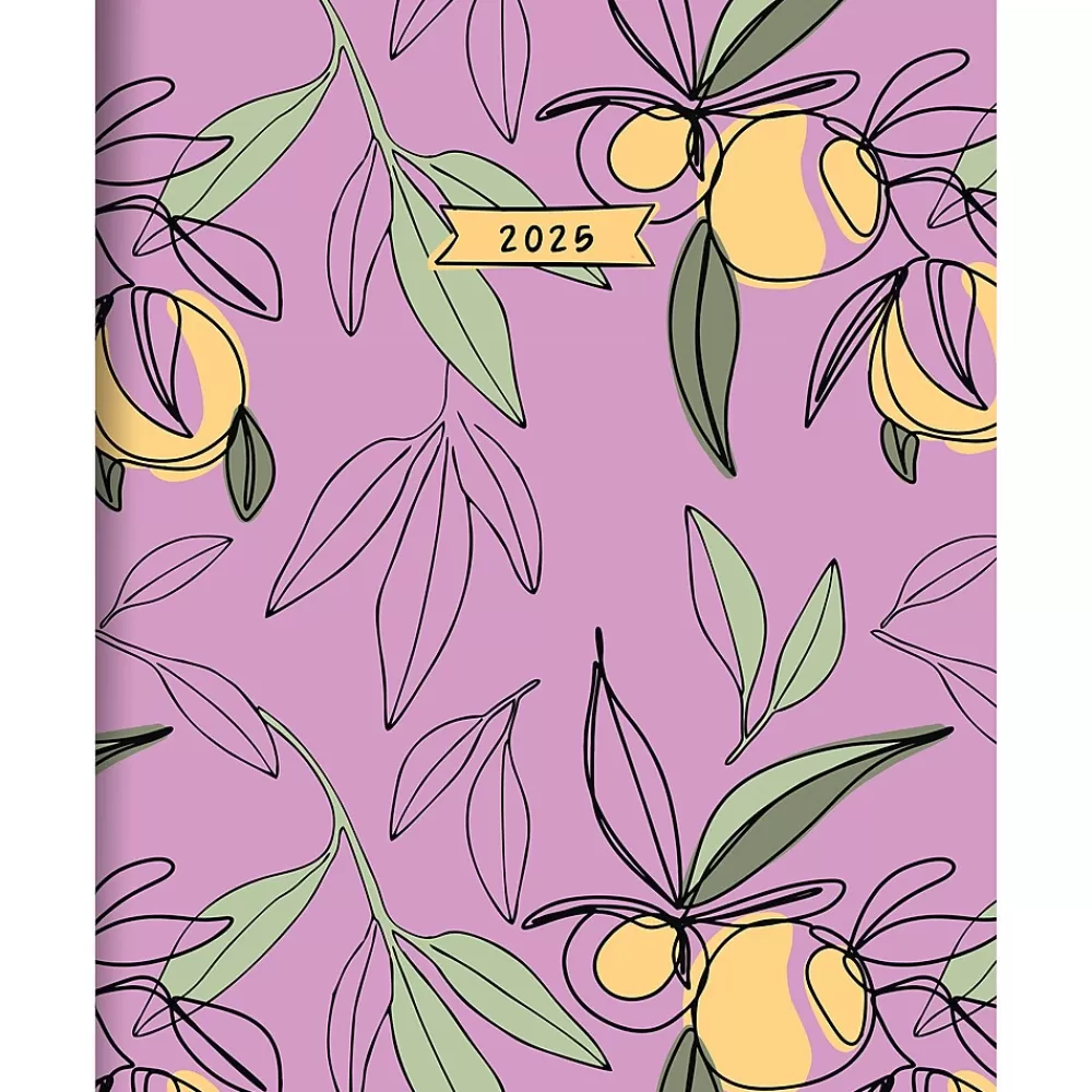 TF Publishing 2025 Planners<2025 9" x 11" Monthly Planner, Paperboard Cover, Lemon and Lavender (25-4710)