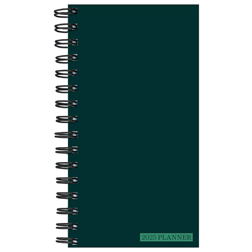 TF Publishing 2025 Planners<2025 3.5" x 6.5" Weekly & Monthly Planner, Paperboard Cover, Deep Jade (25-7500)