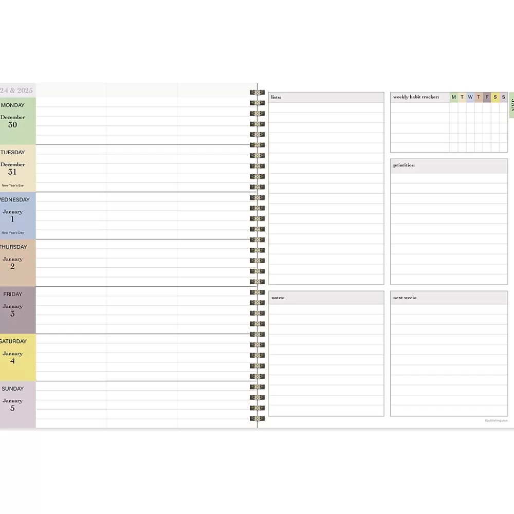 TF Publishing 2025 Planners<2025 9" x 11" Weekly & Monthly Planner, Paperboard Cover, Multicolor (25-9706)