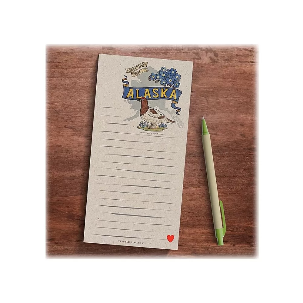 TF Publishing Notepads<Alaska Memo Pad, 4" x 8", Multicolor, 26 Sheets/Pad, 1 Pad/Pack (99-ALASMP)
