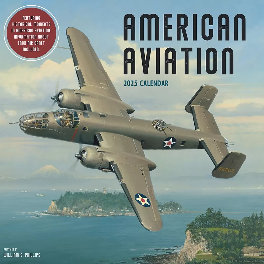 TF Publishing 2025 Calendars<2025 American Aviation 12" x 12" Monthly Wall Calendar (25-1116)