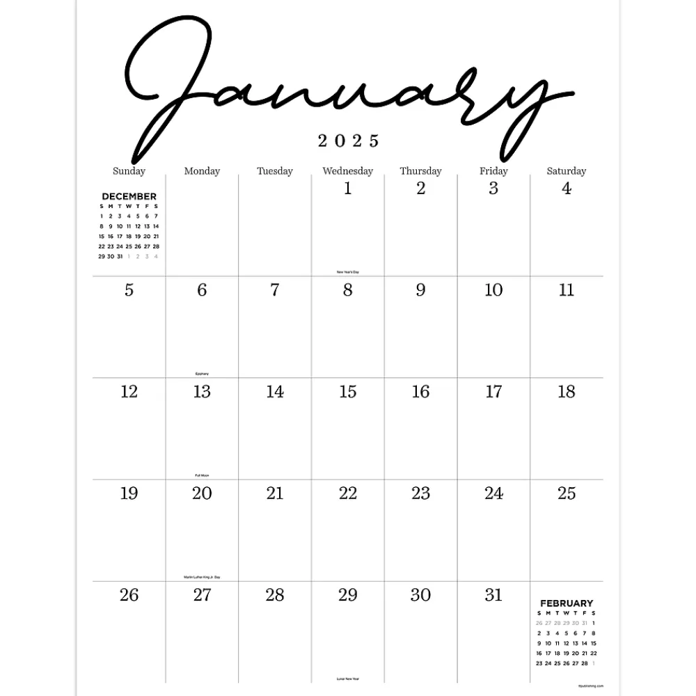 TF Publishing 2025 Calendars<2025 Art Poster 22" x 17" Monthly Wall Calendar (25-8214)