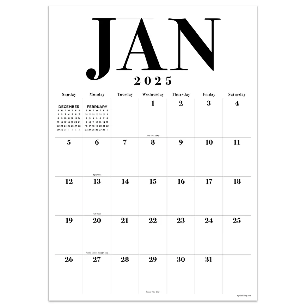 TF Publishing 2025 Calendars<2025 Art Poster 17" x 12" Monthly Wall Calendar (25-8512)