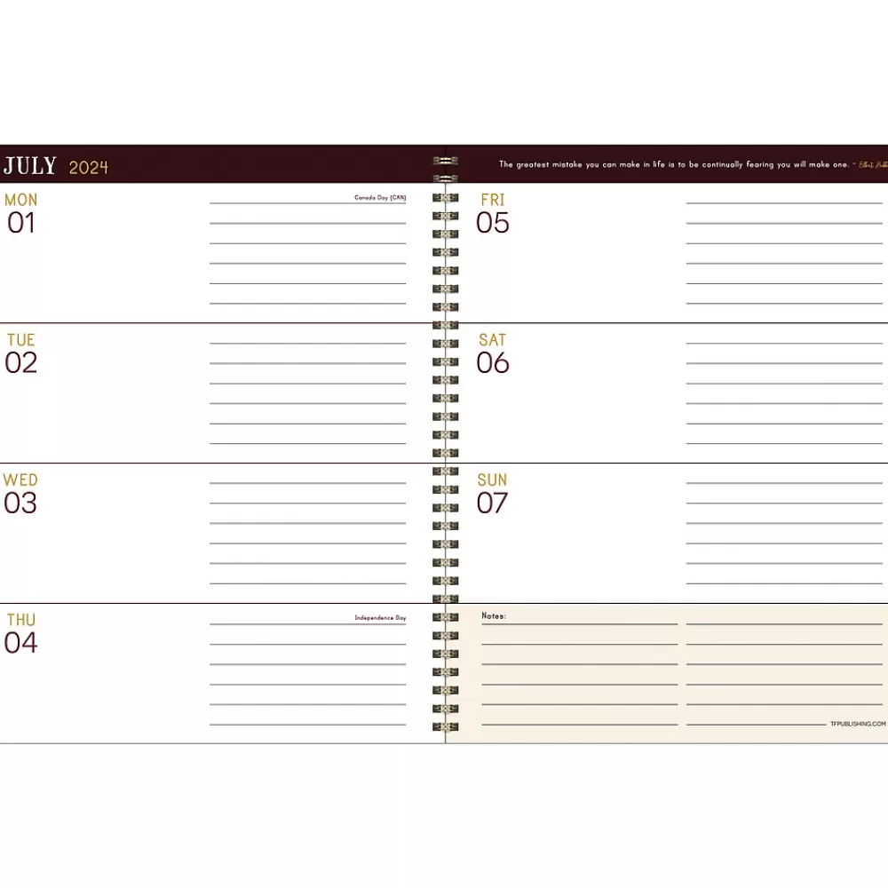 TF Publishing Academic Planners<2024-2025 Bibliophile Series English Garden 8.5" x 11" Academic Weekly & Monthly Planner, Paperboard Cover