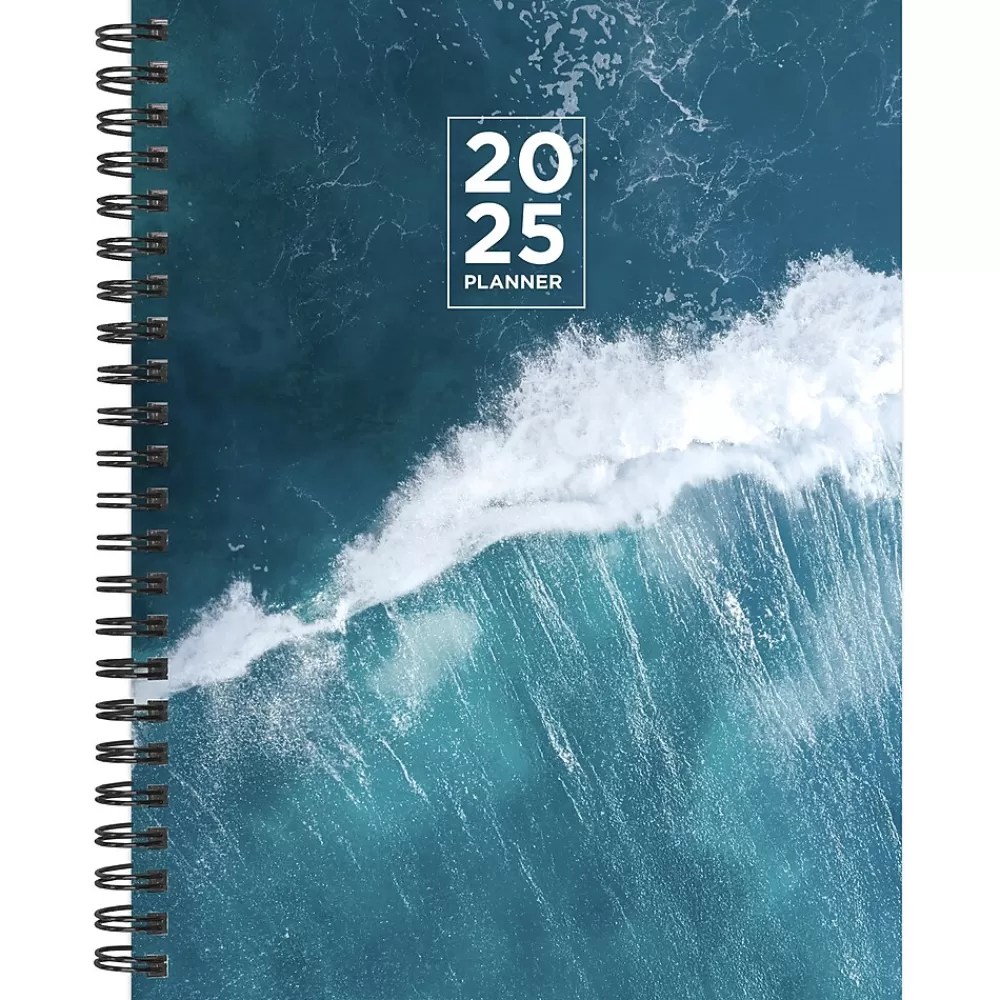 TF Publishing 2025 Planners<2025 Big Wave 6.5" x 8" Weekly & Monthly Planner, Paperboard Cover, Multicolored (25-9200)