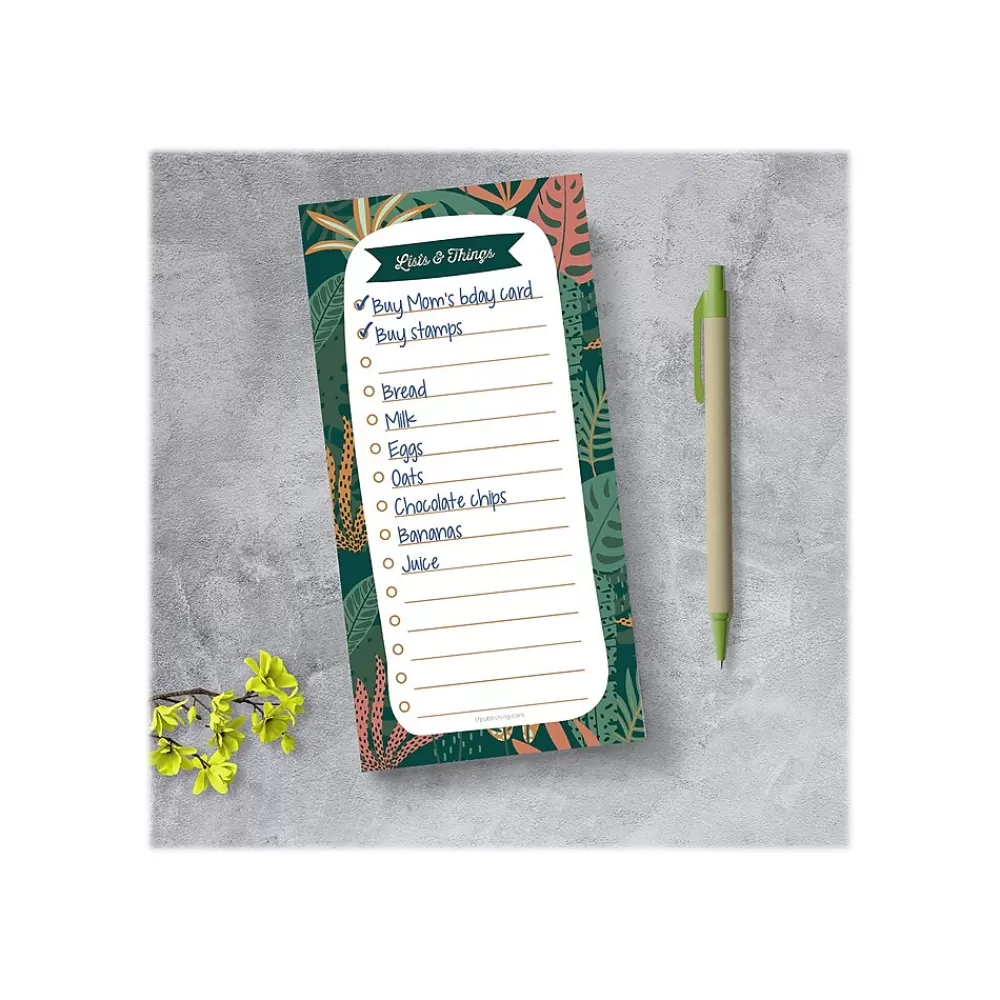 TF Publishing Notepads<Boho Memo Pad, 4" x 8", Wide-Ruled, Enchanted Lists and Things, 52 Sheets/Pad, 1 Pad/Pack (99-8520)