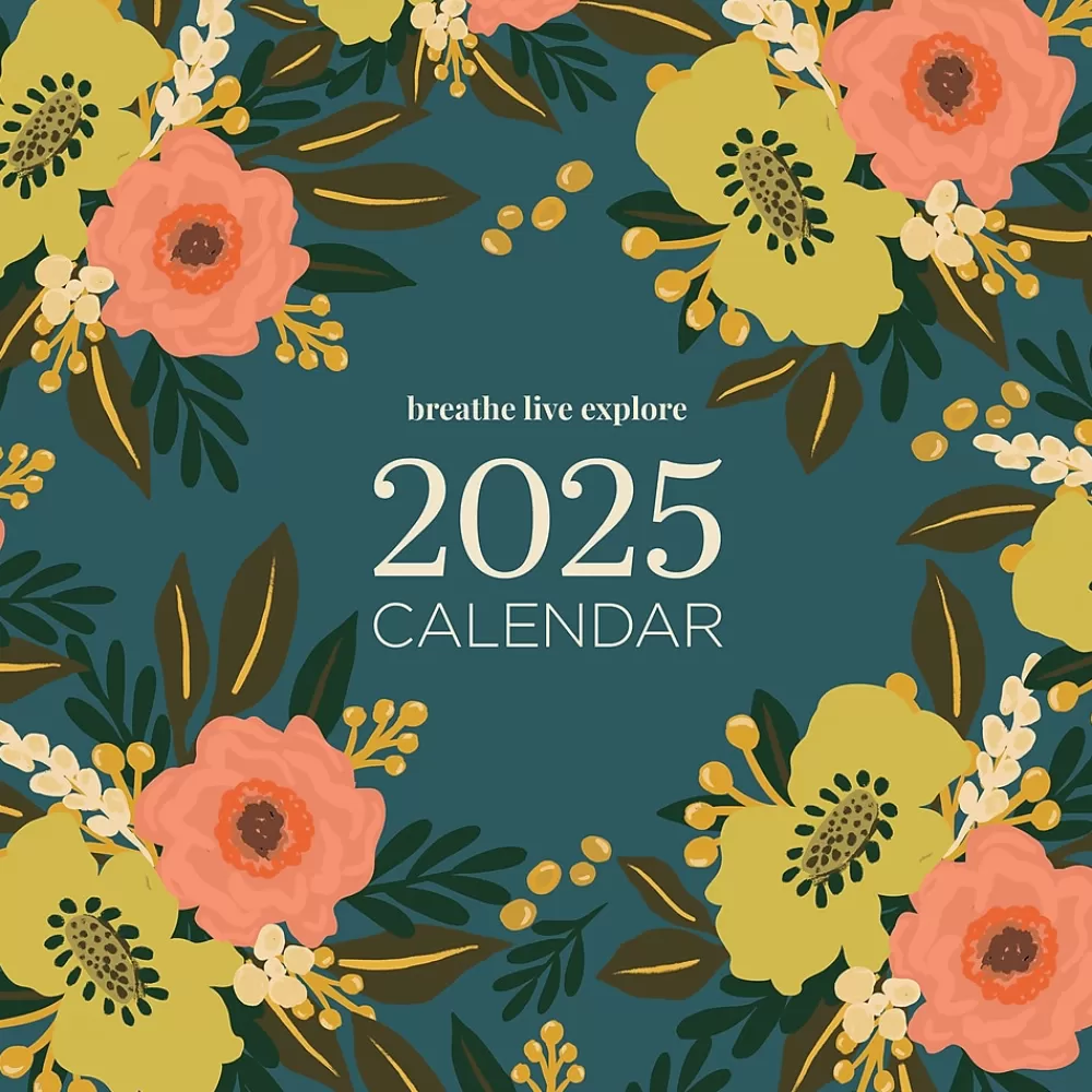 TF Publishing 2025 Calendars<2025 Breathe Live Explore 12" x 12" Monthly Wall Calendar (25-1124)