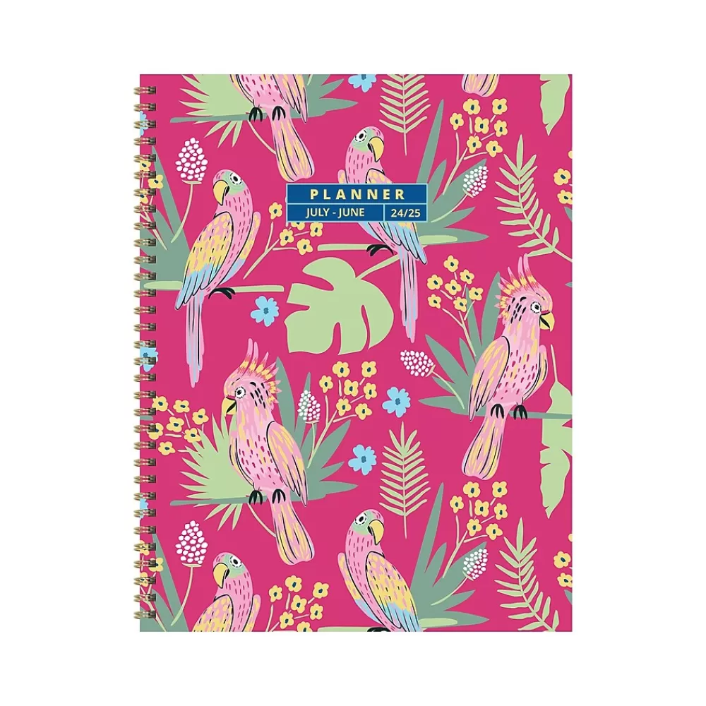 TF Publishing Academic Planners<2024-2025 Cali Girl Collection Pretty Parrot 8.5" x 11" Academic Weekly & Monthly Planner, Paperboard Cover