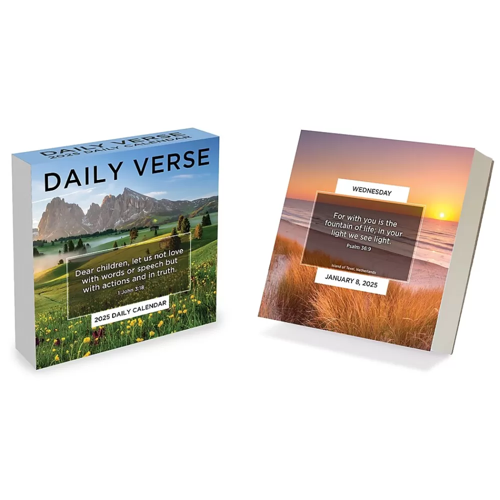 TF Publishing 2025 Calendars<2025 Daily Verse 5.25" x 5.25" Day-to-Day Calendar (25-3006)