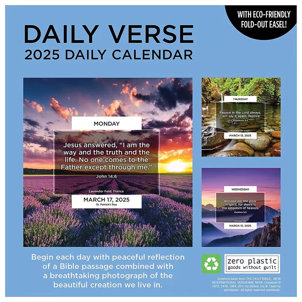 TF Publishing 2025 Calendars<2025 Daily Verse 5.25" x 5.25" Day-to-Day Calendar (25-3006)