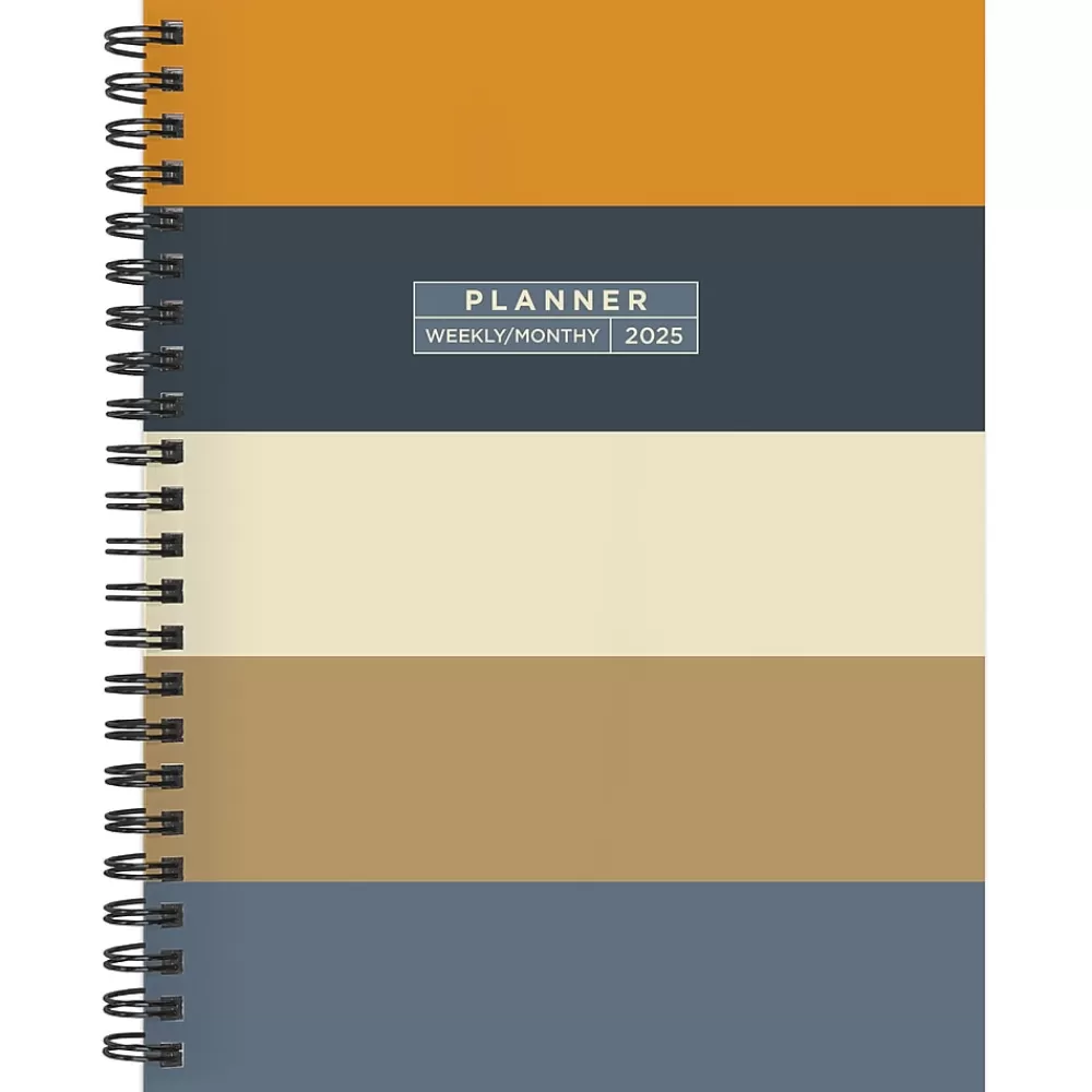 TF Publishing 2025 Planners<2025 Element Layers 6.5" x 8" Weekly & Monthly Planner, Paperboard Cover, Multicolor (25-9204)