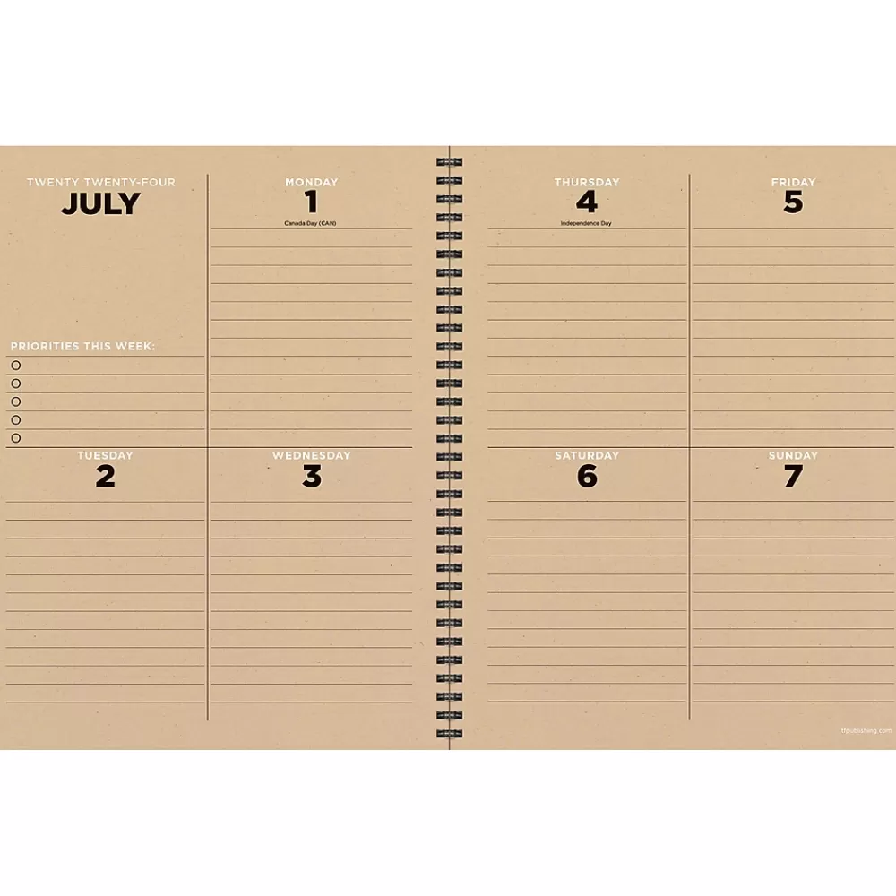 TF Publishing Academic Planners<2024-2025 Elements Series Lava Wave 8.5" x 11" Academic Weekly & Monthly Planner, Paperboard Cover