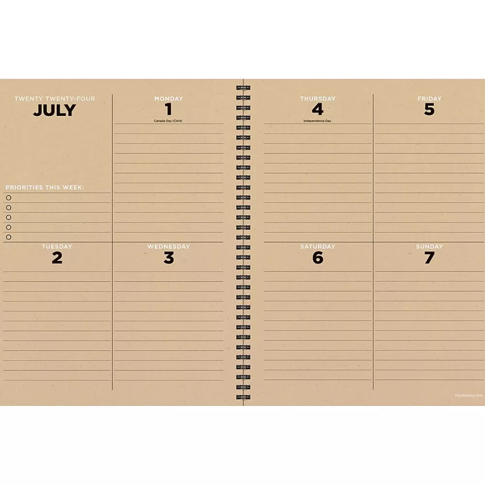 TF Publishing Academic Planners<2024-2025 Elements Series Living Leaf 8.5" x 11" Academic Weekly & Monthly Planner, Paperboard Cover